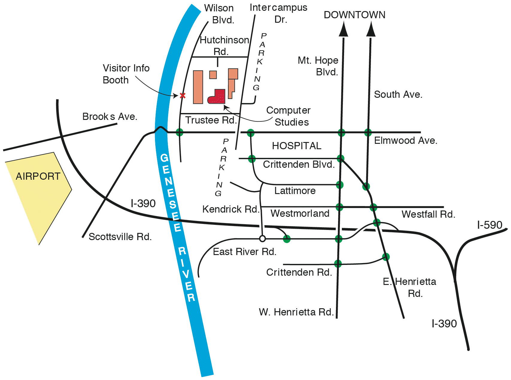 Map of UR and Surrounding Area