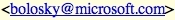 Bill Bolosky's email address