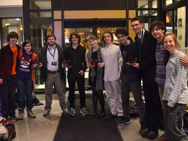 CS GAmes Team with trophies