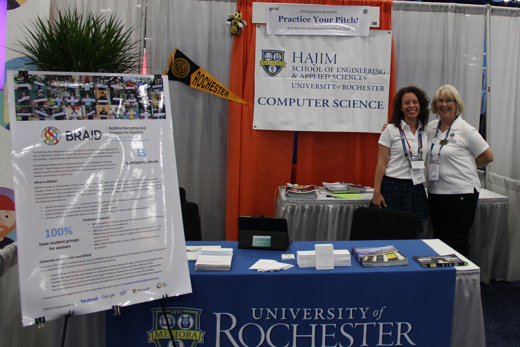 Marty Guenther and Niki Pizzutelli at Career Fair Booth