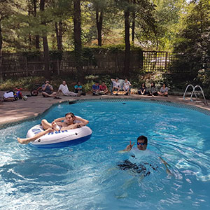 Department pool party