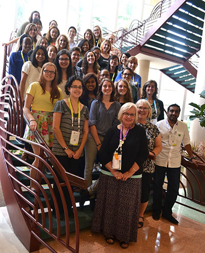 Group photo from an alumni networking event.