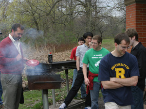 Ted Pawlicki mans the grill