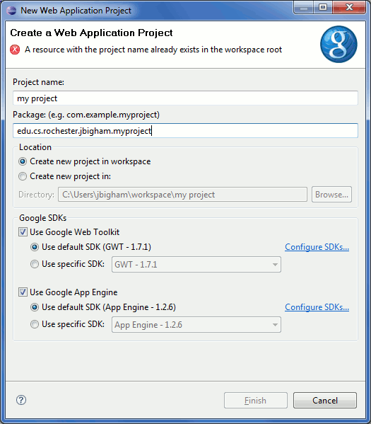 uncheck the GWT option when creating your app
