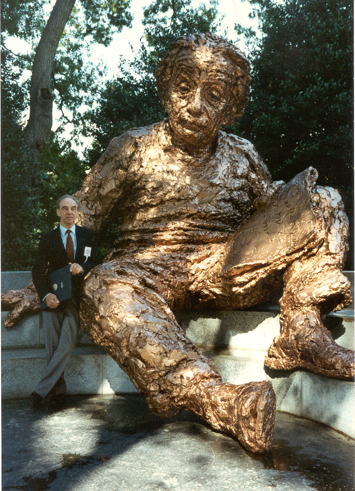 A Great Man and a Statue: Juris Hartmanis and a Statue of Albert Einstein