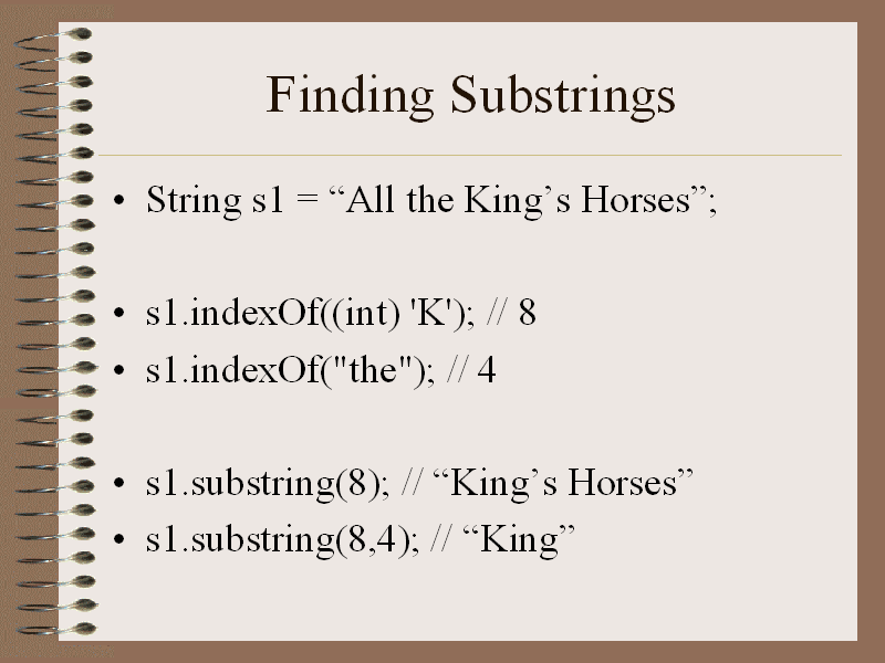 Finding Substrings